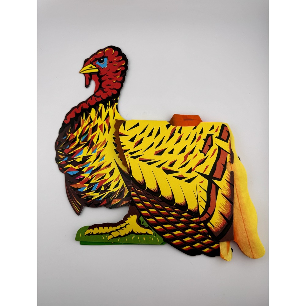 Vintage 1969 Beistle Honeycomb Thanksgiving Turkey Decoration